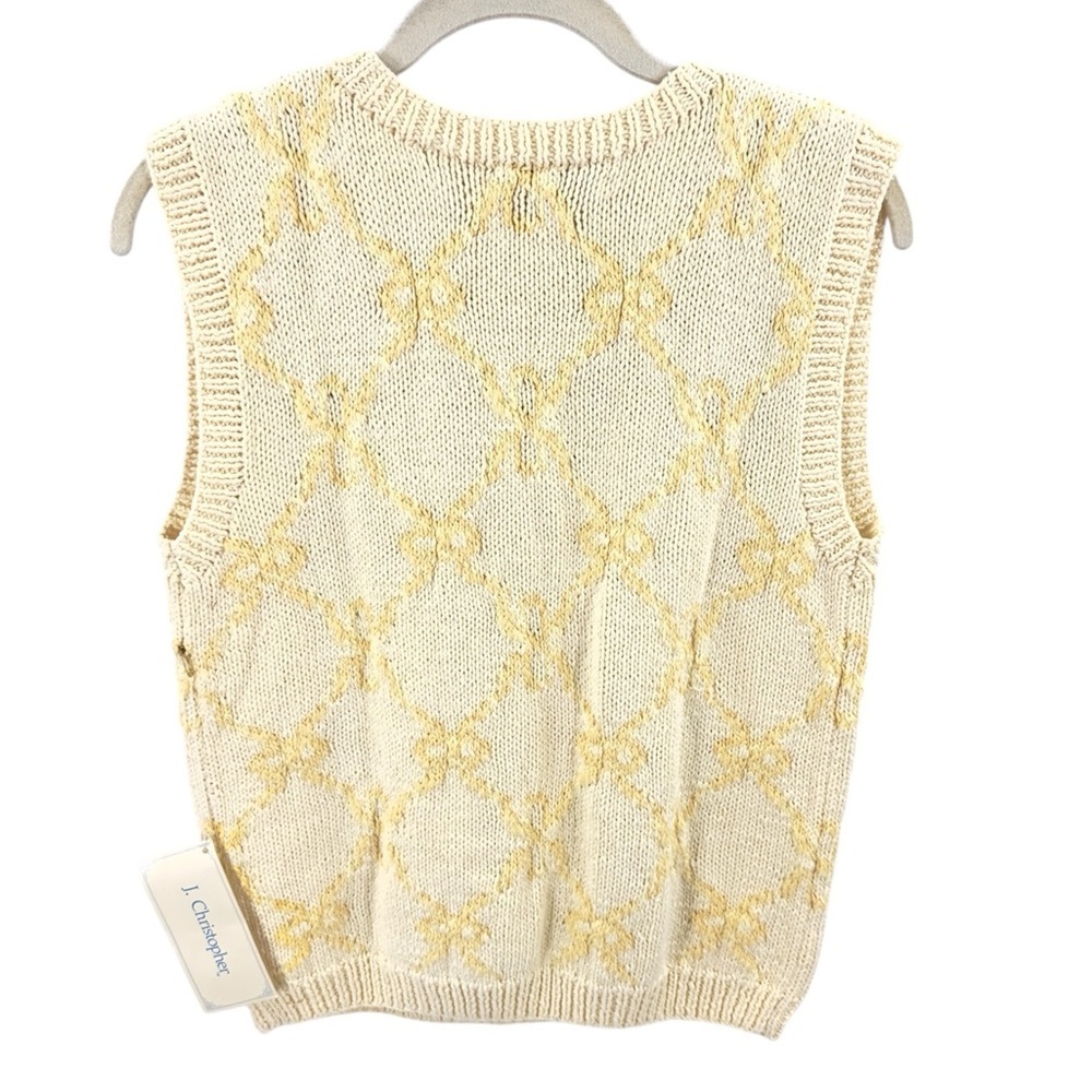 Vintage Sweater Vest Womens Medium Grandma Floral Wrap Cottage Fairy Whimsy NWT - Picture 3 of 10
